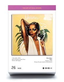 Calendar cover of The Art of Soul Covers, with a shelf of vinyl records. Published by Seltmann Publishers.