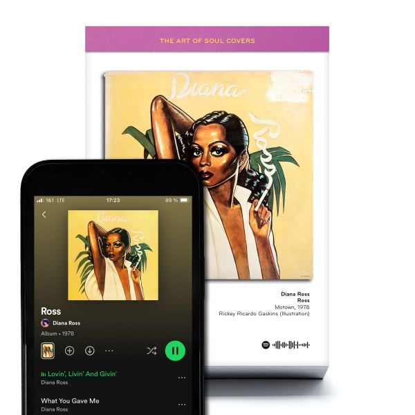 Calendar cover of The Art of Soul Covers, with a shelf of vinyl records. Published by Seltmann Publishers.