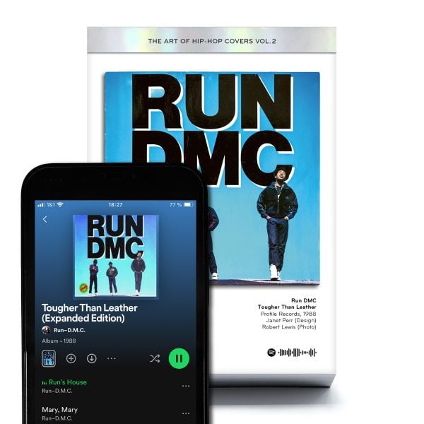 Calendar cover of The Art of Hip Hop Covers Vol. 2, with a shelf of vinyl records. Published by Seltmann Publishers.