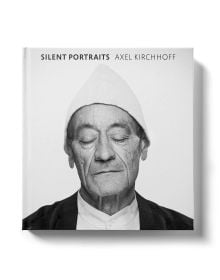 Book cover of Silent Portraits, featuring a male with his eyes closed, in deep meditation. Published by Seltmann Publishers.