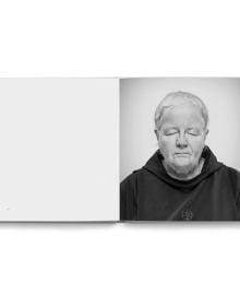 Book cover of Silent Portraits, featuring a male with his eyes closed, in deep meditation. Published by Seltmann Publishers.