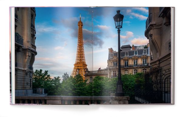 Book cover of Paris, featuring The Pont Alexandre III arch bridge over the Seine in the French city. Published by teNeues Books.