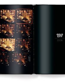 Contact sheet of blonde actress during film, on black cover, 'DAVID DREBIN BEFORE THEY WERE FAMOUS', in gold font above.