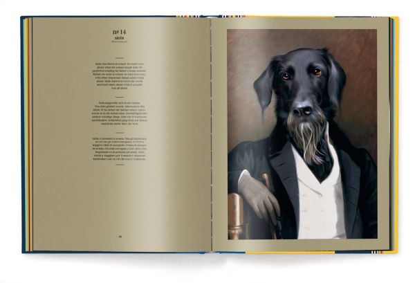 Book cover of Dog: Portraits of Eighty-Eight Dogs and One Little Naughty Rabbit, featuring a white whippet in white ruff collar. Published by teNeues Books.