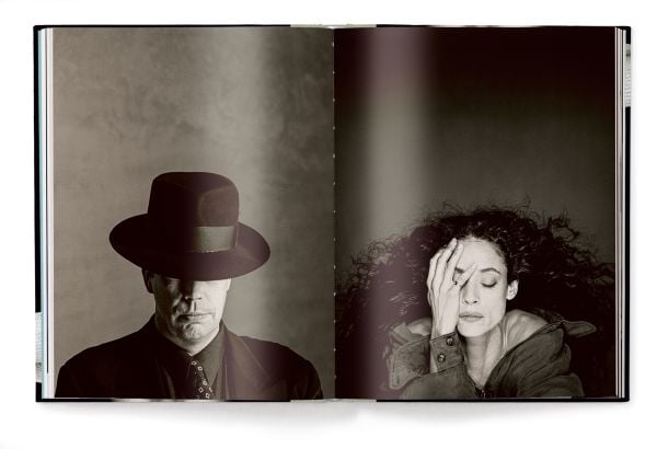 Book cover of It's Not About Me: A Retrospective, featuring Grace Jones in straw hat with black band. Published by teNeues Books.