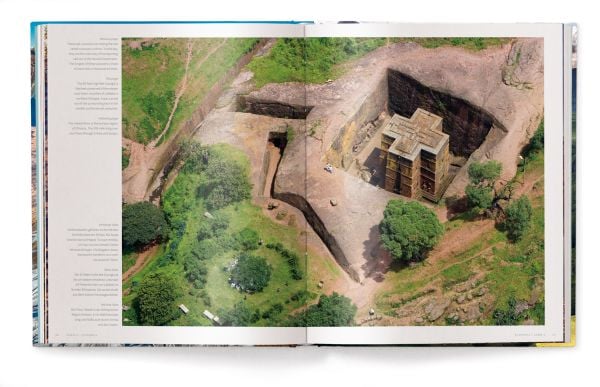 Book cover of The World, featuring an aerial view of mountainous landscape with river. Published by teNeues Books.