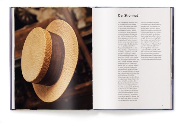 Book cover of Chapeau! The Ultimate Guide to Men's Hats, with a man wearing fedora hat, navy jacket and brown trousers. Published by teNeues Books.