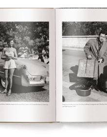 Book cover of Stars and Cars, featuring French actress Brigitte Bardot in driving seat of vintage car. Published by teNeues Books.