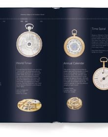 Book cover of Treasures from the Patek Philippe Museum, featuring a collection of ornate Patek Philippe pocket watches. Published by teNeues Books.