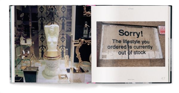 Book cover of London Unseen, with wall graffiti of policeman sitting on a toilet. Published by teNeues Books.