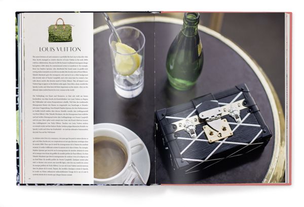 Book cover of For the Love of Bags, featuring a lime green quilted velvet Chanel handbag. Published by teNeues Books.