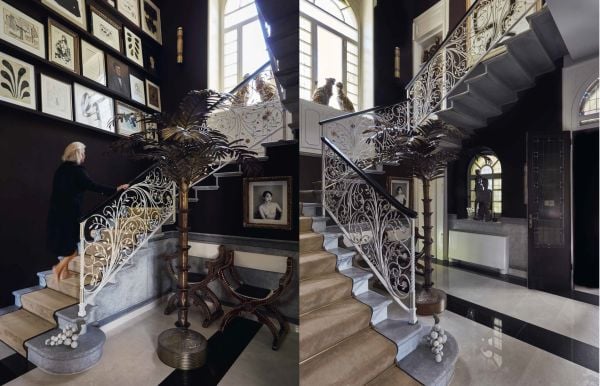 Book cover of Move and Art, featuring an interior space with large window, and tribal style chairs. Published by teNeues Books.