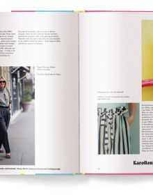 Book cover of Déjà vu Style: Fashion trends that made a comeback, with a fashion model wearing 60s shift dress, with yellow tights and pink platform shoes. Published by teNeues Books.