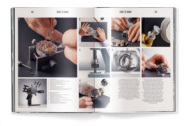 Book cover of Timeless Treasures, with four watch models, including a silver OMEGA Speedmaster. Published by teNeues Books.