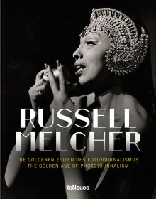 Josephine Baker, in tears, sings for the last time in Paris, 1959, on cover of 'The Golden Age of Photojournalism', by teNeues Books.