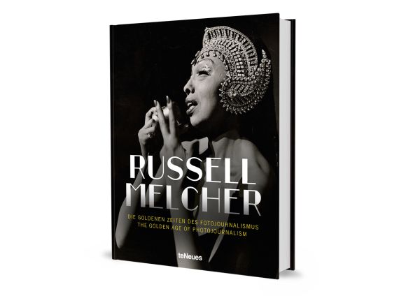 Book cover of The Golden Age of Photojournalism, with Josephine Baker, in tears as she sings for the last time in Paris, 1959. Published by teNeues Books.