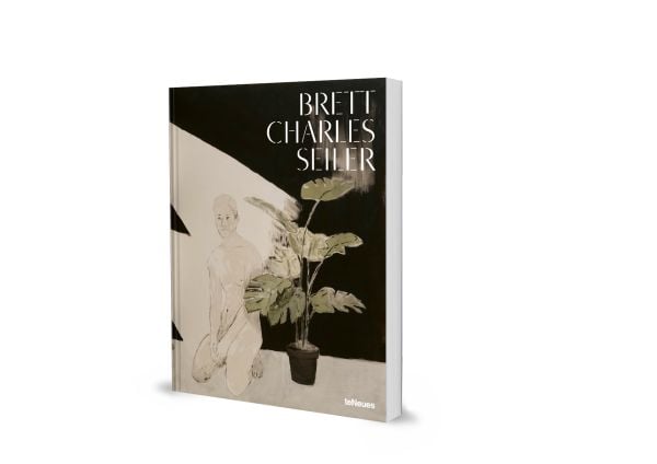 Book cover of Brett Charles Seiler, featuring a painting of a nude male kneeing on floor, next to potted house palm tree. Published by teNeues Books.