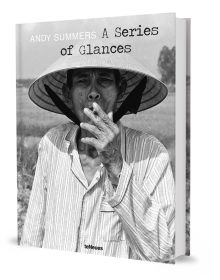 Book cover of A Series of Glances, featuring a male in sedge hat, smoking a cigarette. Published by teNeues Books.