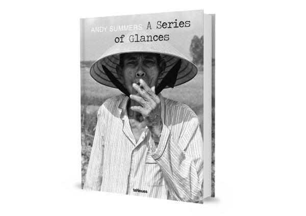 Book cover of A Series of Glances, featuring a male in sedge hat, smoking a cigarette. Published by teNeues Books.