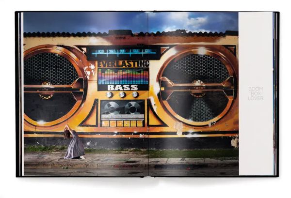 Book cover of Flirting with Danger, with a photograph titled 'Risky Landing', with a small aircraft heading toward runway with lady in white dress sitting on fence. Published by teNeues Books.