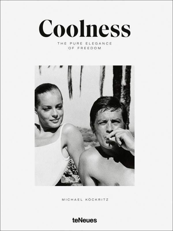 Book cover of Coolness with actors Romy Schneider and Alain Delon chilling out. Published by teNeues Books.