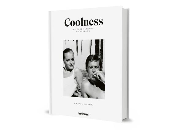 Book cover of Coolness with actors Romy Schneider and Alain Delon chilling out. Published by teNeues Books.
