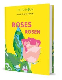 Book cover of Roses, with a single light pink rose. Published by teNeues Books.