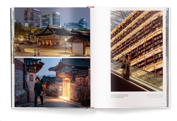 Book cover of Megacities, Living in the World's Largest Cities, with city landscapes appearing through the book's title letters. Published by teNeues Books.