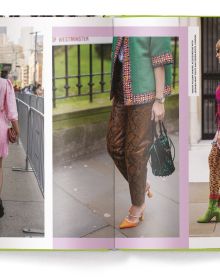 Book cover of It’s All About Animal Print, with a leopard print coat. Published by teNeues Books.