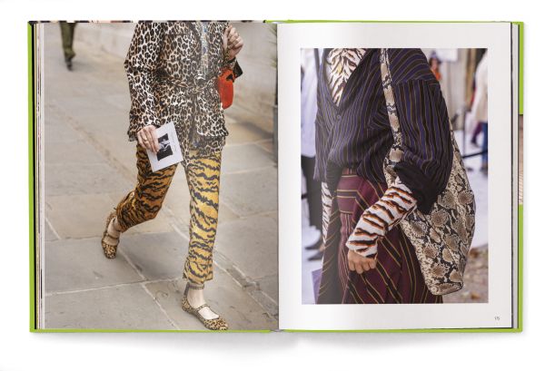 Book cover of It’s All About Animal Print, with a leopard print coat. Published by teNeues Books.