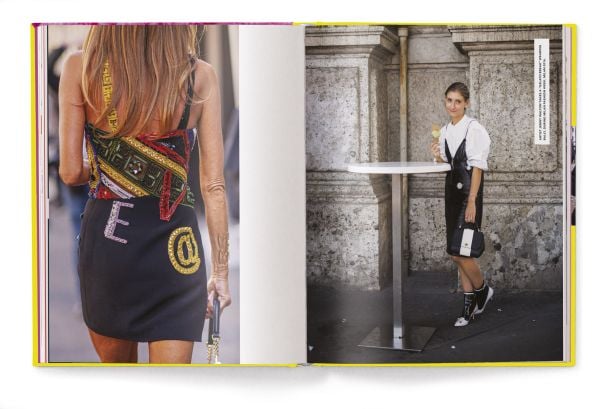 Book cover of It’s All About Dresses, with a crinkled pink chiffon dress. Published by teNeues Books.