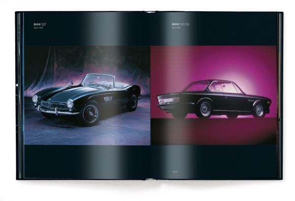 Book cover of Black Beauties, Iconic Cars with a black Bugatti Veyron Grand Sport Vitesse with illuminated lights. Published by teNeues Books.
