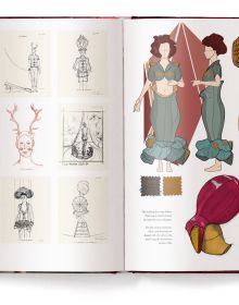 Book cover of Circesque, with a female circus performer with drawn on extended eyelashes, wearing braided jacket. Published by teNeues Books.