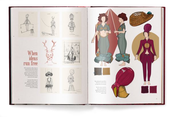 Book cover of Circesque, with a female circus performer with drawn on extended eyelashes, wearing braided jacket. Published by teNeues Books.