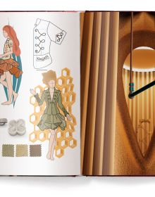Book cover of Circesque, with a female circus performer with drawn on extended eyelashes, wearing braided jacket. Published by teNeues Books.