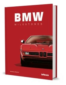 Book cover of Michael Köckritz's guide BMW Milestones, featuring the front of a red BMW M1. Published by White Star.