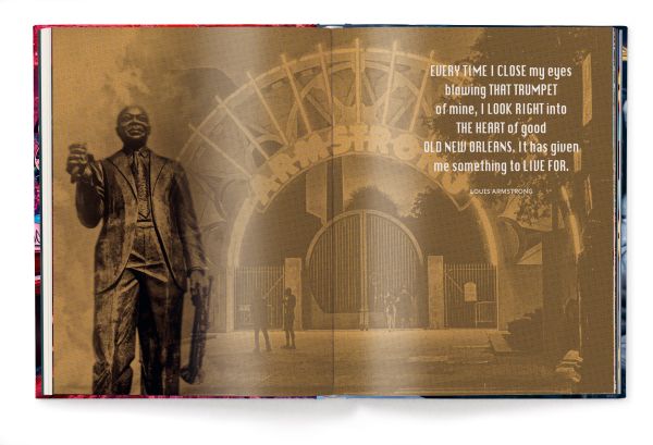 Book cover of Werner Pawlok's New Orleans, with colourful interior with guitars on wall and religious figure to centre. Published by teNeues Books.