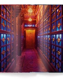 Book cover of Werner Pawlok's New Orleans, with colourful interior with guitars on wall and religious figure to centre. Published by teNeues Books.