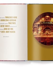 Book cover of Werner Pawlok's New Orleans, with colourful interior with guitars on wall and religious figure to centre. Published by teNeues Books.
