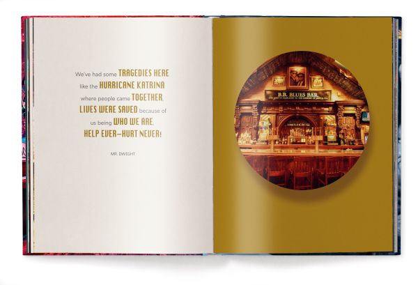 Book cover of Werner Pawlok's New Orleans, with colourful interior with guitars on wall and religious figure to centre. Published by teNeues Books.