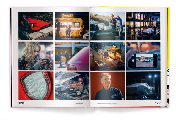 Book cover of Michael Köckritz's Porsche Vibes: The Passion and the Porsche Way of Life, with Bugs Bunny being driven in white sports car. Published by teNeues Books.