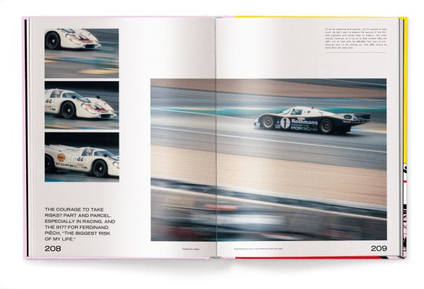 Book cover of Michael Köckritz's Porsche Vibes: The Passion and the Porsche Way of Life, with Bugs Bunny being driven in white sports car. Published by teNeues Books.