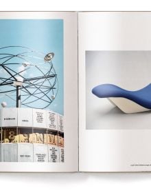 Book cover of Space Age Design: Icons of the Movement, featuring futuristic furniture. Published by teNeues Books.