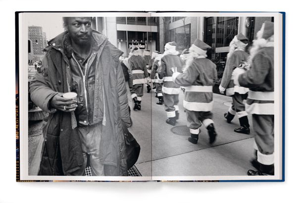 Book cover of BIG NEW YORK: The Most Iconic Photos, with the evening city skyline behind a large stencil of title. Published by teNeues Books.