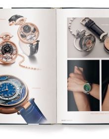Book cover of Gisbert L. Brunner's 100 Iconic Watches, with eight silver watch models. Published by teNeues Books.
