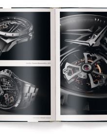 Book cover of Gisbert L. Brunner's 100 Iconic Watches, with eight silver watch models. Published by teNeues Books.