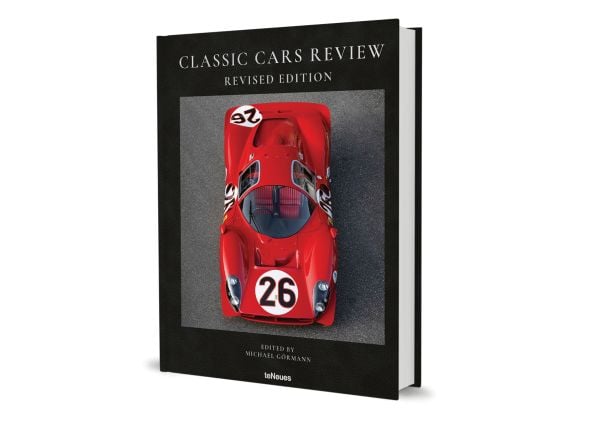 Book cover of Classic Cars Review: Revised Edition; featuring a red Ferrari from the 60s. Published by teNeues Books.