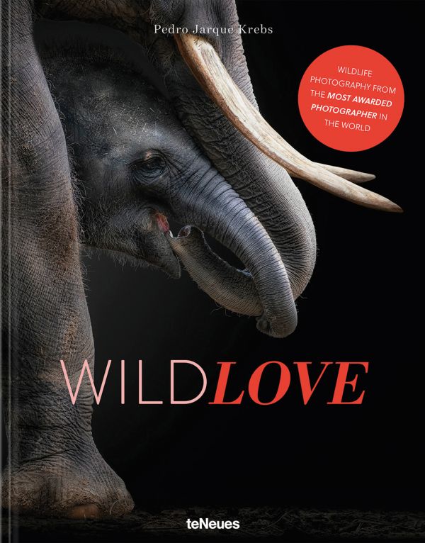Book cover of WildLOVE, featuring a elephant her calf. Published by teNeues Books.