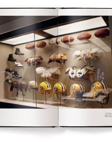 Book cover of American Football: The Ultimate Book, with a brown American football with white stitching to centre. Published by teNeues Books.