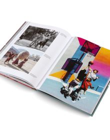 Book cover of Basketball: The Ultimate Book, with an aerial view of two players on court with orange ball. Published by teNeues Books.